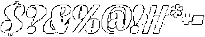 Clorise Pixel Outline otf (400) Font OTHER CHARS