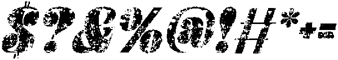 Clorise Stamp Italic otf (400) Font OTHER CHARS
