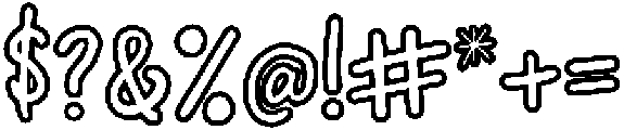 Cloud Nine Outline otf (400) Font OTHER CHARS