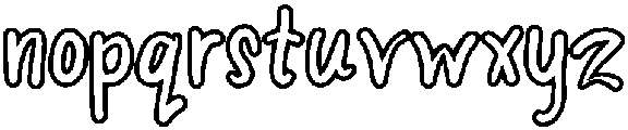 Cloud Nine Outline otf (400) Font LOWERCASE