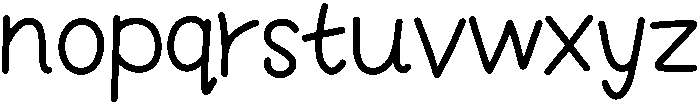 Cloudy Regular otf (400) Font LOWERCASE