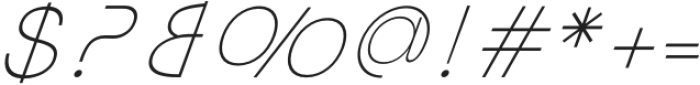 Clover Display ExtraLight Italic otf (200) Font OTHER CHARS