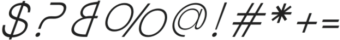 Clover Display Light Italic otf (300) Font OTHER CHARS