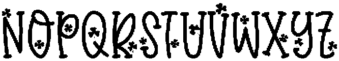 Clover Pop Regular otf (400) Font UPPERCASE