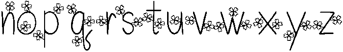 Clover Regular otf (400) Font LOWERCASE