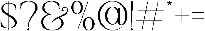 Clover otf (400) Font OTHER CHARS
