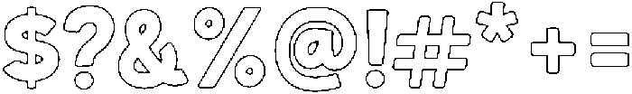 Club Merry Outline otf (400) Font OTHER CHARS