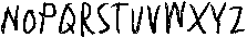 Clumsy Caps Thicker otf (400) Font LOWERCASE