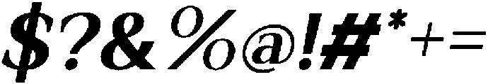 Clusty Bold Italic otf (700) Font OTHER CHARS