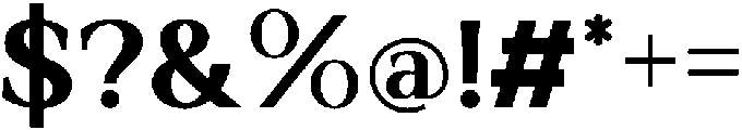 Clusty Bold otf (700) Font OTHER CHARS