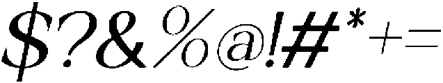 Clusty Italic otf (400) Font OTHER CHARS