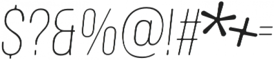Clutch Sans Thin Oblique otf (100) Font OTHER CHARS
