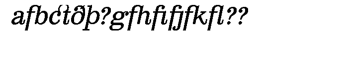 Clarendon Text Expert Italic Font LOWERCASE