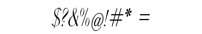 Clarinda-CondensedItalic Font OTHER CHARS