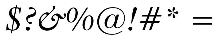 Classical Garamond Italic BT Font OTHER CHARS