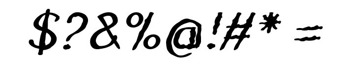 Clawesome-BoldItalic Font OTHER CHARS
