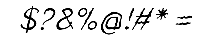 ClawesomeItalic Font OTHER CHARS
