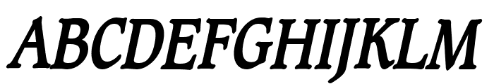 Clayton Condensed Bold Italic Font UPPERCASE