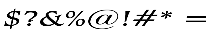 Clayton Extended Italic Font OTHER CHARS