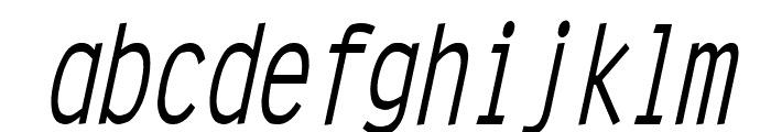 Clean Condensed Italic Font LOWERCASE