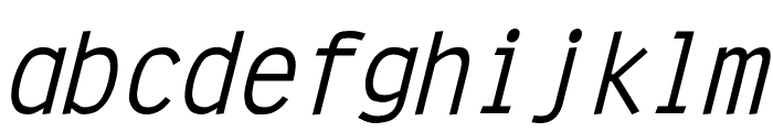 Clean Italic Font LOWERCASE