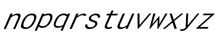 Clean Wide Italic Font LOWERCASE