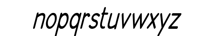 Clearwater-CondensedItalic Font LOWERCASE