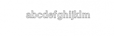 Cleantha-LightOutline.ttf Font LOWERCASE