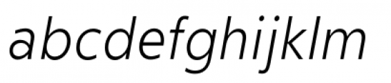 Clear Sans Text Light Italic Font LOWERCASE