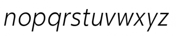 Clear Sans Text Light Italic Font LOWERCASE