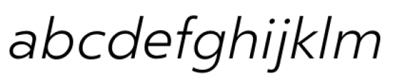 Clear Sans Xtra Light Italic Font LOWERCASE