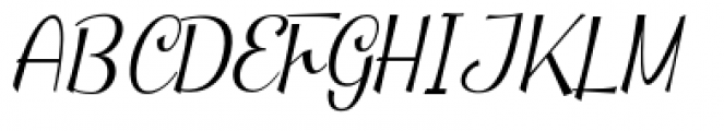 Clipper Script Slanted Font UPPERCASE
