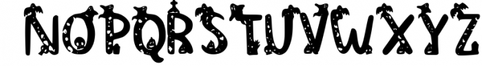 Cloomy Halloween Font Font UPPERCASE