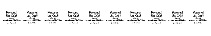 Clarraph Personal Use Regular Font OTHER CHARS