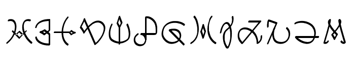 Clavat Script Font UPPERCASE
