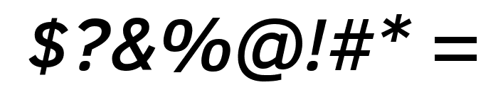 Clear Sans Medium Italic Font OTHER CHARS