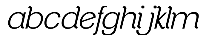 ClementePDaf-LightItalic Font LOWERCASE