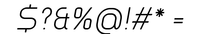Clipangle ExtraLight Italic Font OTHER CHARS
