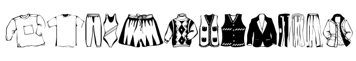 Clothes Font UPPERCASE