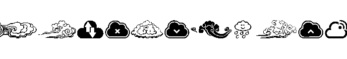 Clouds Mix Font UPPERCASE