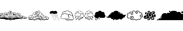 Clouds Mix Font UPPERCASE