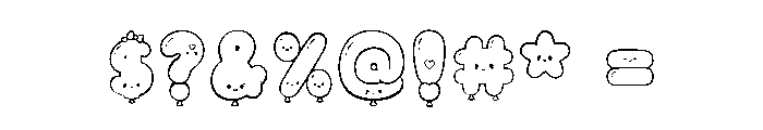 Cloudwink Personal Use Only Rg Font OTHER CHARS