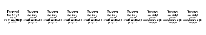 Clovvo Personal Use Regular Font OTHER CHARS