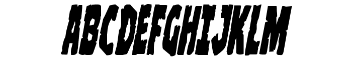 Clubber Lang Condensed Italic Font UPPERCASE