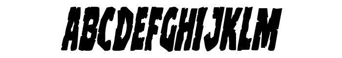 Clubber Lang Condensed Italic Font LOWERCASE