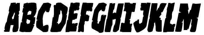 Clubber Lang Expanded Italic Font UPPERCASE