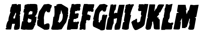 Clubber Lang Expanded Italic Font LOWERCASE