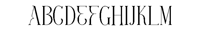 Clustery Royals DEMO ExtraLight Font UPPERCASE