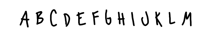 claire's handwriting Font UPPERCASE