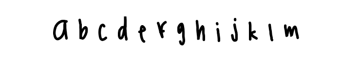 claire's handwriting Font LOWERCASE